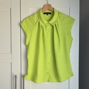 Rachel Roy Lime Green Cap Sleeve Blouse